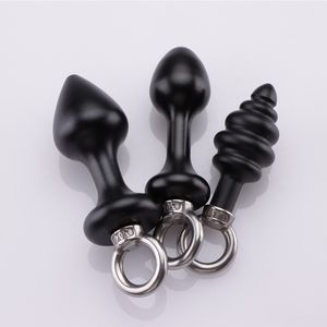 Wholesale small butt plugs resale online - Toy Massager Mini Small Handheld Metal Anal Beads Butt Plug Toy for Female Male Hand Hold Anus Stimulator Sex Accessories Erotic