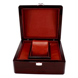 Watch Boxes & Cases Black Glossy Wooden Wrist Watch/Bangle Leather Pillow Box Storage For Jewelry Necklace Holder