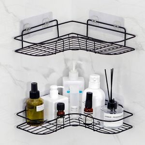 Shelf Shower Wall Mount Shampoo Holder With Suction Cup No Drilling Kitchen Storage Bathroom Accessories