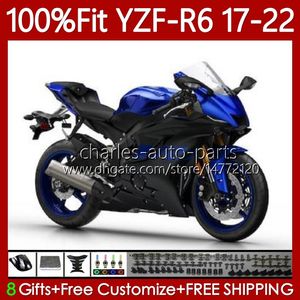 Carenature per stampi ad iniezione per YAMAHA YZF-R6 YZF Flat Black R6 R 6 600 CC YZFR6 17 18 19 20 21 22 Corpo 119No.78 YZF-600 2017 2018 2019 2020 2021 2022 YZF600 17-22 Carrozzeria OEM