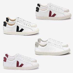 Tabla Francesa al por mayor-Mismo tipo de veja Espar Leather Classic White V Multi Color Board Zapatos de estrellas francesas Pequeños zapatos blancos SJ