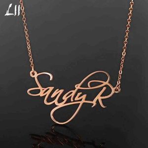 Personalized L11 Custom Name Necklace for Woman Customized Cursive Nameplate Pendant Necklace Handmade Birthday Gift Whole316O