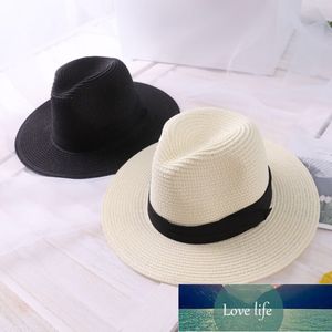 TOP CAP TRI-Fold Bandbredd Hatt Kvinnors Sommarpeppar Straw Casual Caps Beach Sun Hats