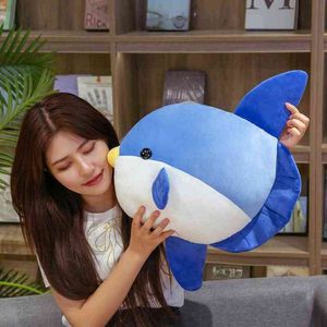 PC CM Kawaii Sunfish Plush Toy zabawne lalki nadziewane miękkie zwierzęce ryby poduszka wystrój domu dla dzieci dziewczęta śpiące prezent J220704
