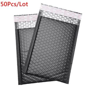 Embrulho de presente 50pcs/lote preto bolhas mala direta Bolsa self selo envelopes acolchoados envelope de embalagem com com