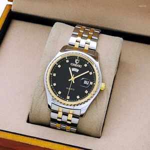 Wachboxen Fälle Paar Casual Ladies Atmosphäre Hersteller wasserdichte Stahlkette Quarz nicht-mechanische Menwatch