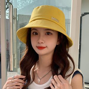 Bucket Hat för Kvinnor Designer Kvinnor Sunhat Kvinnors Sun Hat Wide Brim Hattar Casual Pure Bomull Broderi Brev Fashion Sandy Beach Summer Sunbonnet