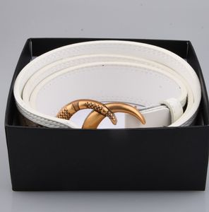 Damen Herrengürtel Leder Schwarzer Bund Damen Schlange Große Goldschnalle Herren Klassisch Lässig Perlengürtel Ceinture White Box 985211