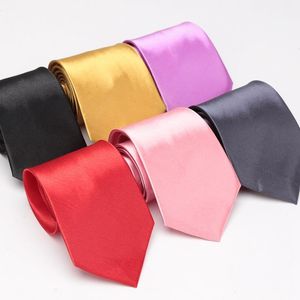 Tie Formal Dress Solid Wedding Ties For Men Business Classic Mens Gifts Corbatas Accessories Man Black Red Blue Necktie