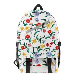 Рюкзак Kawaii Юношеские школьные сумки Unisex Beautiful Flowers Travel Bag 3D Print Oxford Водонепроницаемый блокнот