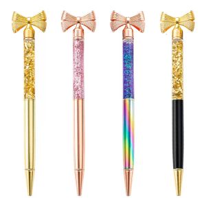 New ballpoint pens office stationery creative gold powder butterfly pen advertising pen fashion metal