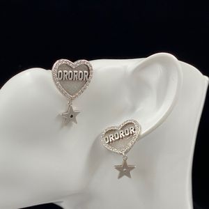 Designer Hoop Earrings Stud For Womens Earring Fashion Diamonds Heart Hoops Earrings Mens Jewelry Luxury Unisex Couple Earring Studs 2205242D