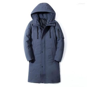 Мужские падения Parkas Bonjean 2022 Slim Winter Boats and Overwear Black Long Jacket для мужского капюшона BJ3409 PHIN22