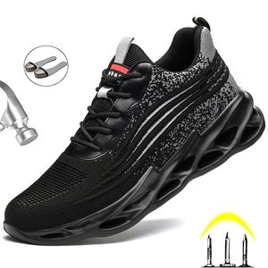 Work Boots Safety Steel Toe Shoes Men Sneakers Indestructible For Cap Male 220813