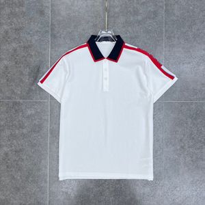 Yaz Erkekler Polo Gömlek Lüks Tasarımcı Erkek Polos Giyim Nakış Küçük Baskı Kısa Kollu Moda Rahat T Gömlek