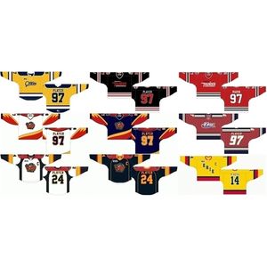 C26 Nik1 Customized 1988 89-1995 96 OHL Mens Womens Kids White Red Orange Blue Stiched Erie Otters s 2013 14-2015 16 Ontario Hockey League Jersey