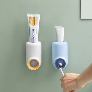 4 colori Creativo automatico dentifricio spremiagrumi Accessori per il bagno Dentifricio a parete senza dentifricio perforato Porta dentifricio