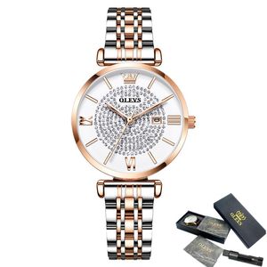 Avanadores de punho Mulheres observam Luxury Diamond Rose Gold Gold Ladies Watchpe Bracelet Magnetic Watch for Female Relógio Relogio FemininowristWatche