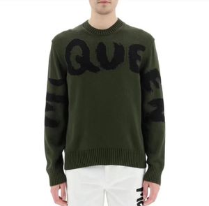 2022FW Nowy Hip Hop Streetwear Knited Sweter Men Gothic Letter Print Pullover Harajuku bawełniany sweter dla kobiet 84531