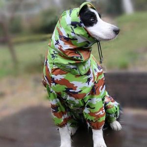 Dog Apparel Lightweight Waterproof Jacket Pet Clothes Camouflage Raincoat Golden Retriever Accessories Outdoor Jumpsuit Raining CoatDog