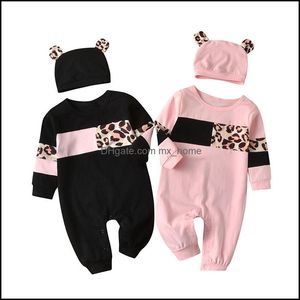 Rompers JumpsuitsOrmpers Baby Dzieci odzież dziecięce dziewczęta macierzyńskie chłopcy lampart romper niemowlę maluch skok dhn8k