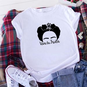 Viva La Vida Śmieszne T Shirt Kobiety 2020 Bawełna Krótki Rękaw O-Neck Koszula Femme Casual Tshirt Kobiety Topy Loose Camiseta Mujer 220408