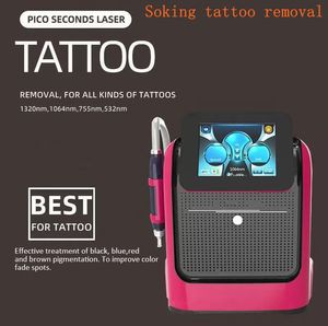 Profesyonel Portable Pico Lazer Cilt Gençasyon Pigmentasyon Koyu Nokta Güzellik Salonu için Skar Tedavisi Çıkarma Dövme Makinesi 532NM 755NM 1064NM 1320NM