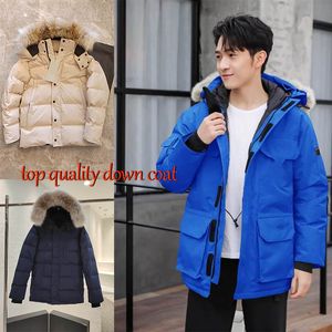 Mens Winter Coats Down Jacket Outdoor White Duck Thick parkas Outerwear Big real wolf Fur Hooded Fourrure Jackets Coat Hiver Parka Doudoune homme