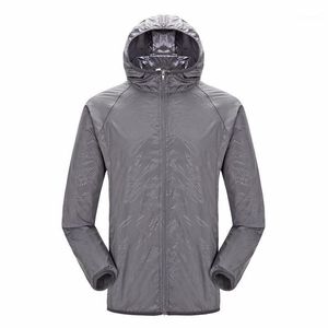 Giacche da corsa Cappotto in pelle ad asciugatura rapida Protezione solare Impermeabile UV Donna Capispalla militare sottile Giacca antivento ultraleggera Giacca antivento da uomo