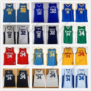 Maglia da basket NCAA Miller Bill Walton Christian Laettner Jimmer Fredette Charles Barkley Kevin Garnett Len Carter Allen Maglie punto reale di alta qualità 01