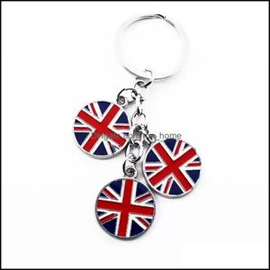 Flag Keychain Various Shapes British Style Pendant Gift Favor Car United Kingdom American Foreign Affairs Gifts National Flags Key Chain Dro