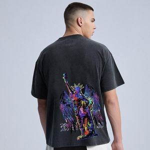 Erkek Tişörtler Orijinal Marka Vintage Erkekler T-Shirt High Street Tidal Mevcut Desen Unisex Tasarım Erkek T Shires Erkek Kadın Gömleklerin