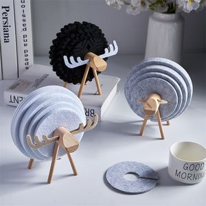 Sheep Placemat Pad Coasters Kitchen Table Mats Bowl Mats Padding Mat Insulation Pad Round Placemats Kitchen Dishes Hot Stand 201123