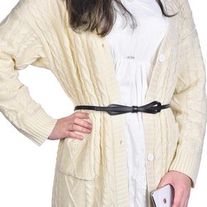 Cinture in pelle in pelle sottile cintura per donna per donne abbigliamento da prua a fila trendy vestito vestito cappotto per maglione cinture decorative cinture