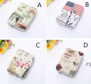 Wholesale small storage tins resale online - Colorful mini tin Metal box Sealed jar packing boxes jewelry candy box small storage cans Coin earrings headphones gift FAE13570
