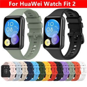 New Silicone Band For Huawei Watch FIT 2 Strap Smartwatch Accessories Replacement Wrist bracelet correa huawei watch fit2 new Strap