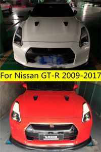 Автомобильные фары для Nissan GTR 20 09-20 17 светодиодные фонари DRL фары дальнего света дневные ходовые огни ангельские глазки