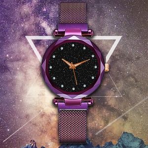 Fashion Classic Women Small Starry Sky Alloy Magnetic Buckle Lady Armband Titta Het Popular Ladies Dress Leisure Quartz Watches T200420