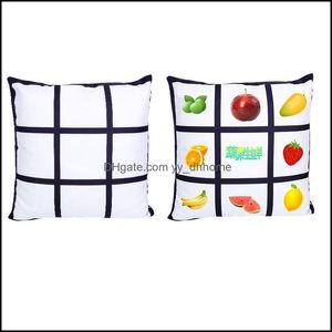 Pillow Case Bedding Supplies Home Textiles Garden Ll Sublimation Blanks 4 Panel Cases Cushion Er Throw Pillows C Dhofj