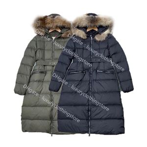 Women s Long Down Jacket Winter Down Jacket Down Jacket Parker Thermal Coat Top Casual Outdoor Feather Ladies Coat Thickened High grade Windproof Warm Hat Coat