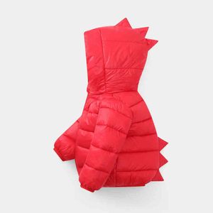 LZH Jaqueta de dinossauro fofa para meninos roupas de manga comprida para crianças casaco para crianças para meninas Capuz de outono inverno Jaqueta J220718