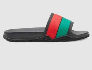 2021 Tasarımcı G Kauçuk Slide Sandal Çiçek Brocade Erkekler Serim Dişli Dipleri Siyah Beyaz Flip Flops Kadın Çizgili Plaj Nedensel Terlik