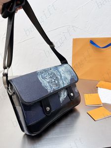 Väskor designer messenger crossbody klaff kuvert lejon elefant kontrollera axel plånbok giraff djur priting kim jones begränsad
