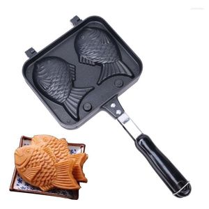 Ekmek Yapımcıları Yapışmaz Balık Şeklinde Kalıp Bakeware Pişirme Aracı Waffle Pan Maker Çift Paslanmaz Çelik Ev Kek Araçları Phil22