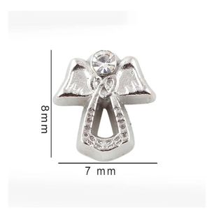 20PC/lot Crystal Angel Wing Charms Floating Locket Charm Fit For Glass Memory Magnetic Lockets Jewelrys
