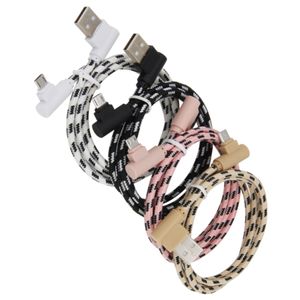 90-Grad-Winkel Typ-C-Kabel Schnelllade-Micro-USB-Kabel für Xiaomi Huawei Typ-C-Draht Micro-USB-Handy-Ladegerät Datenkabel