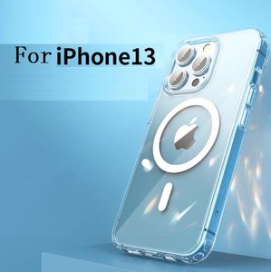 Cep Telefonu Kılıfları Manyetik Emme Magsafe İPhone13 / 12 /11 için bir şeffaf koruyucu kapakta iki