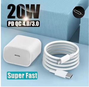 20W PD Charger for 15 12 Pro XS Max XR 8 Fast Charging USB Type C Wall Adapter Qucik Charge 3A Compatible Samsung Xiaomi Huawei With retailed box