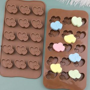 Baking Moulds Big And Small Love Silicone Chocolate Molds DIY Cake Mold Decoration Mold Manual Soap RRB14633