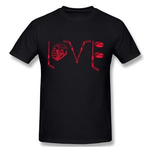Herren T-Shirts Hockey-Liebe Geschenk ihm ihr Liebhaber Valentine Tshirt Mann T-Shirt Frau